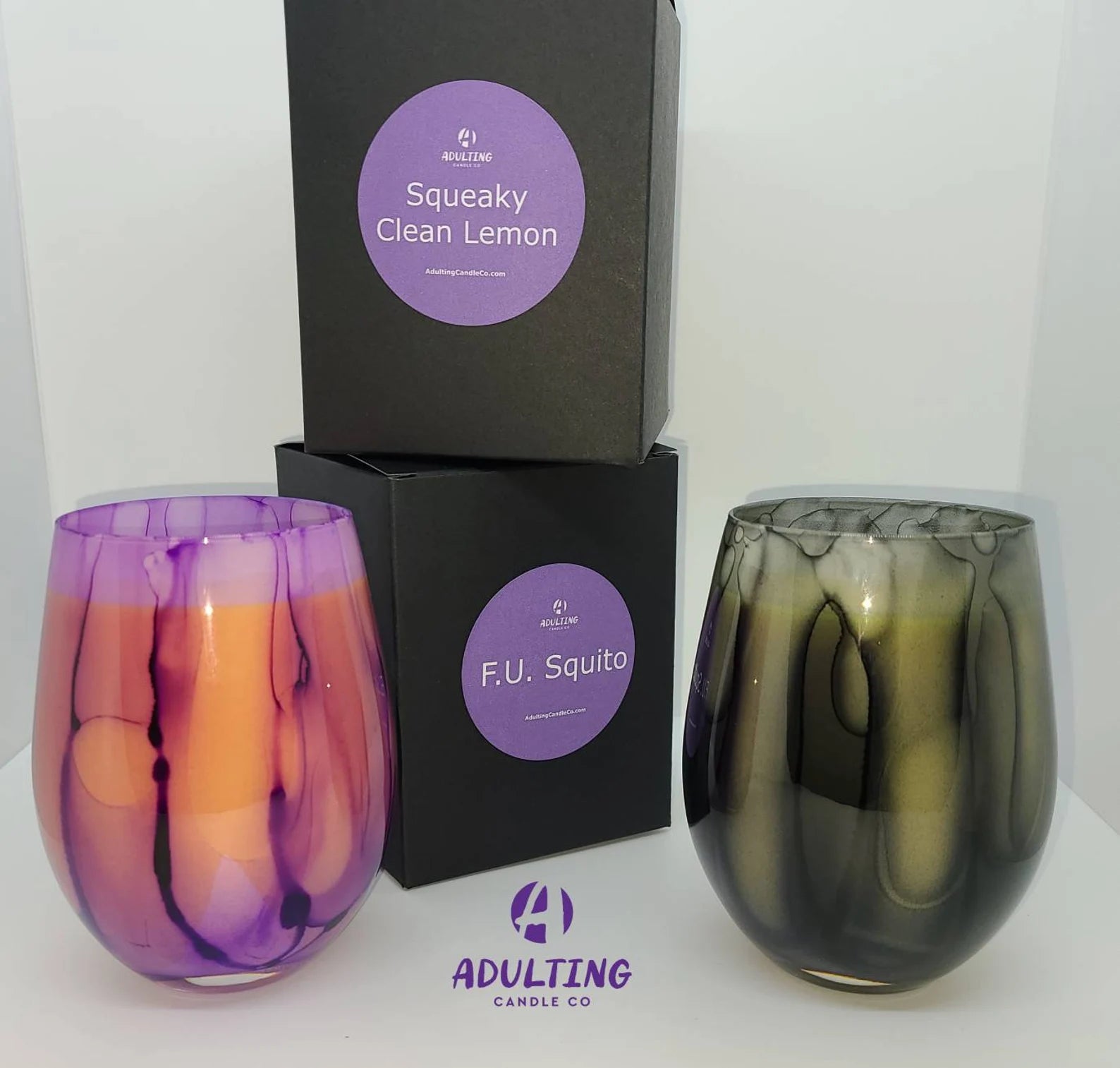 Custom Wine Glass Candle