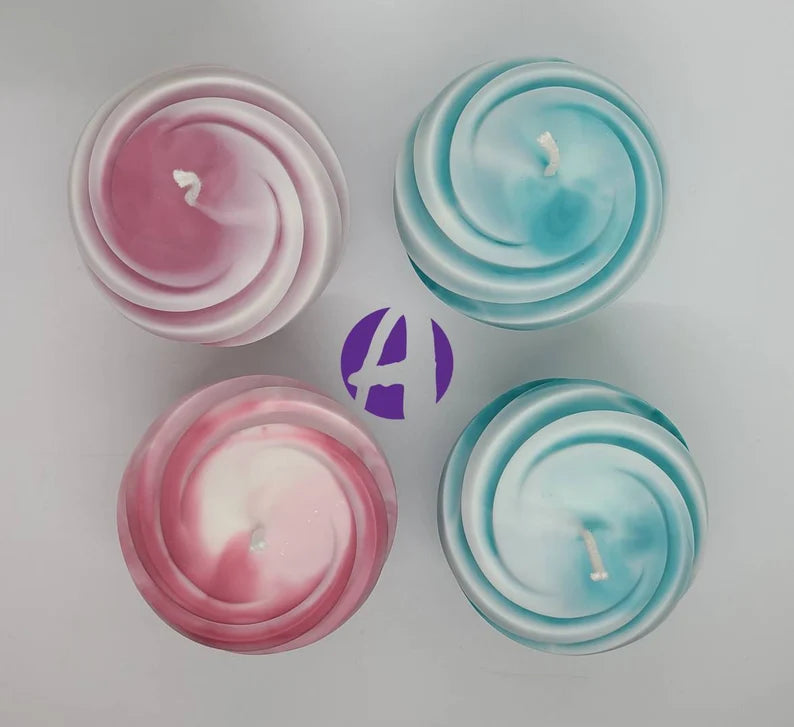 Large Spiral Ball Pillar Candle