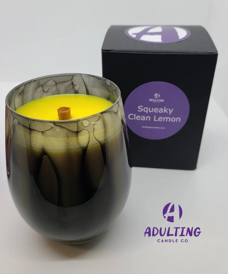 Custom Wine Glass Candle