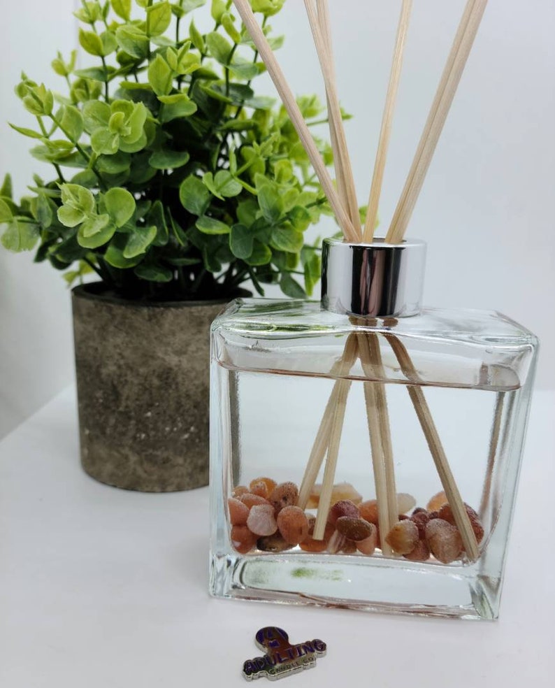 Crystal Chip Reed Diffuser | 7oz Square Clear Glass