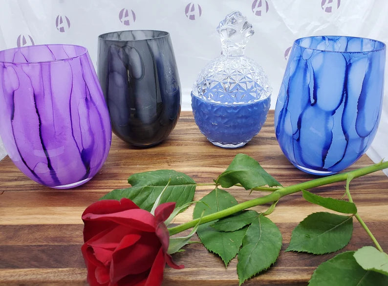 Custom Wine Glass Candle