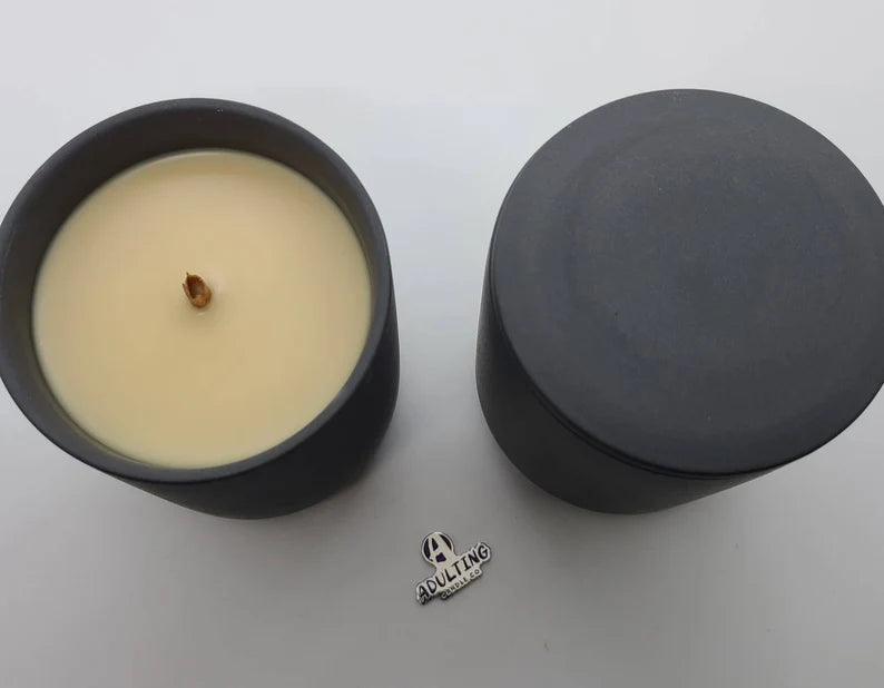 Charcoal Grey Ceramic Candle