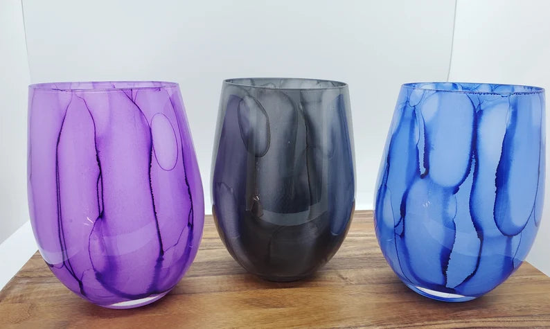 Custom Wine Glass Candle