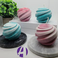 Large Spiral Ball Pillar Candle