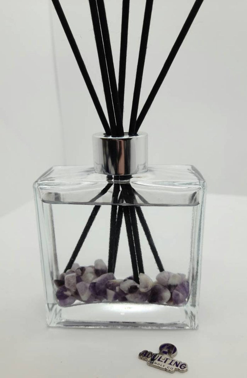 Crystal Chip Reed Diffuser | 7oz Square Clear Glass
