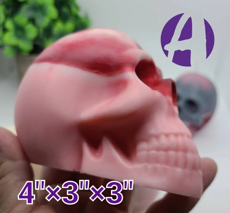 Large Human Skull Candle
