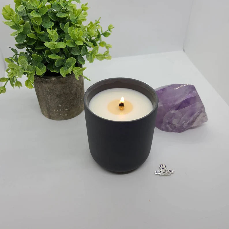 Charcoal Grey Ceramic Candle