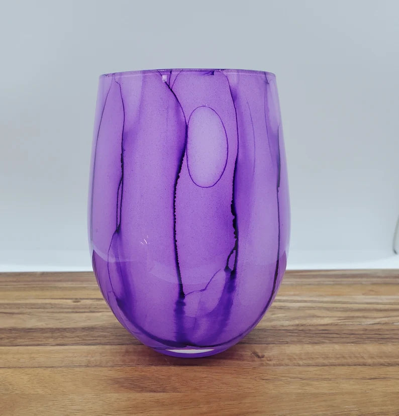 Custom Wine Glass Candle