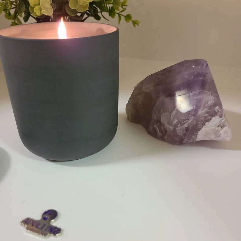 Charcoal Grey Ceramic Candle