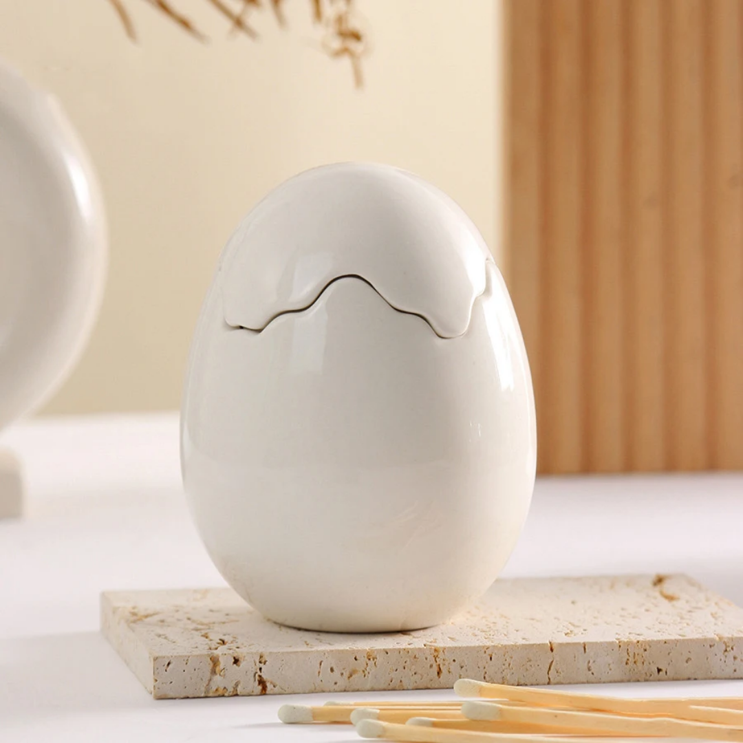 Ceramic Egg Candle