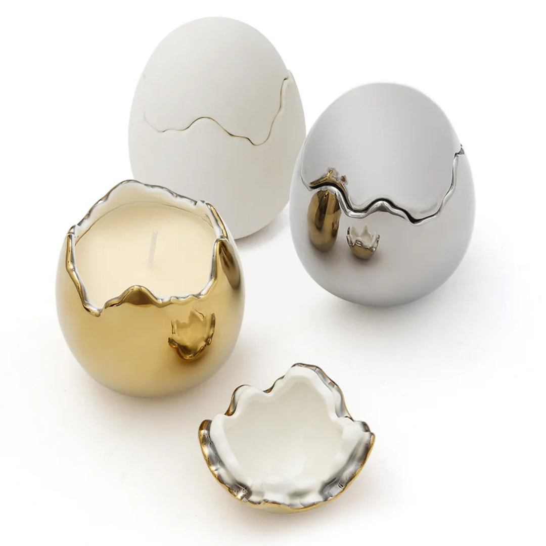 Ceramic Egg Candle