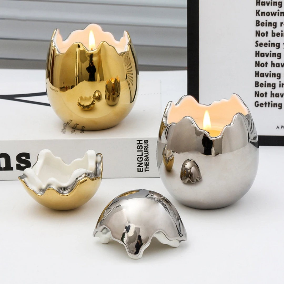 Ceramic Egg Candle