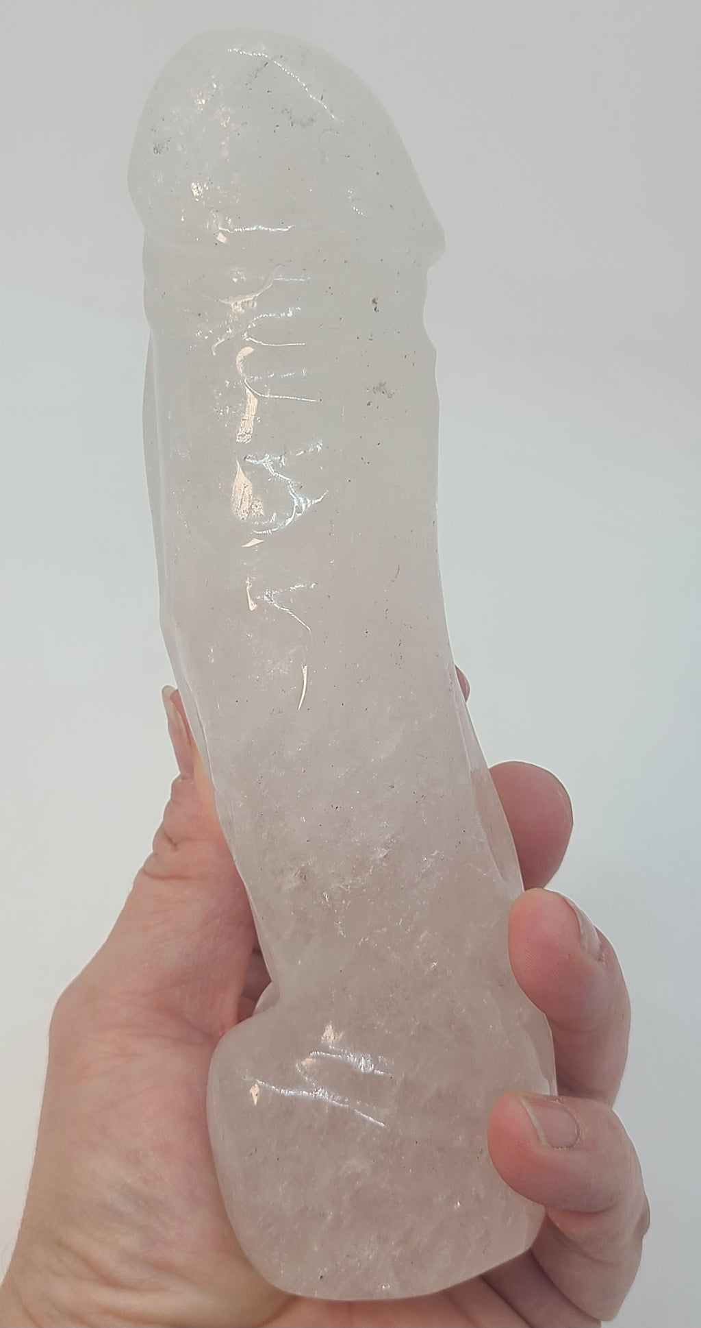 Natural Crystal Lingam Carving | Sacred Crystal Sculpture