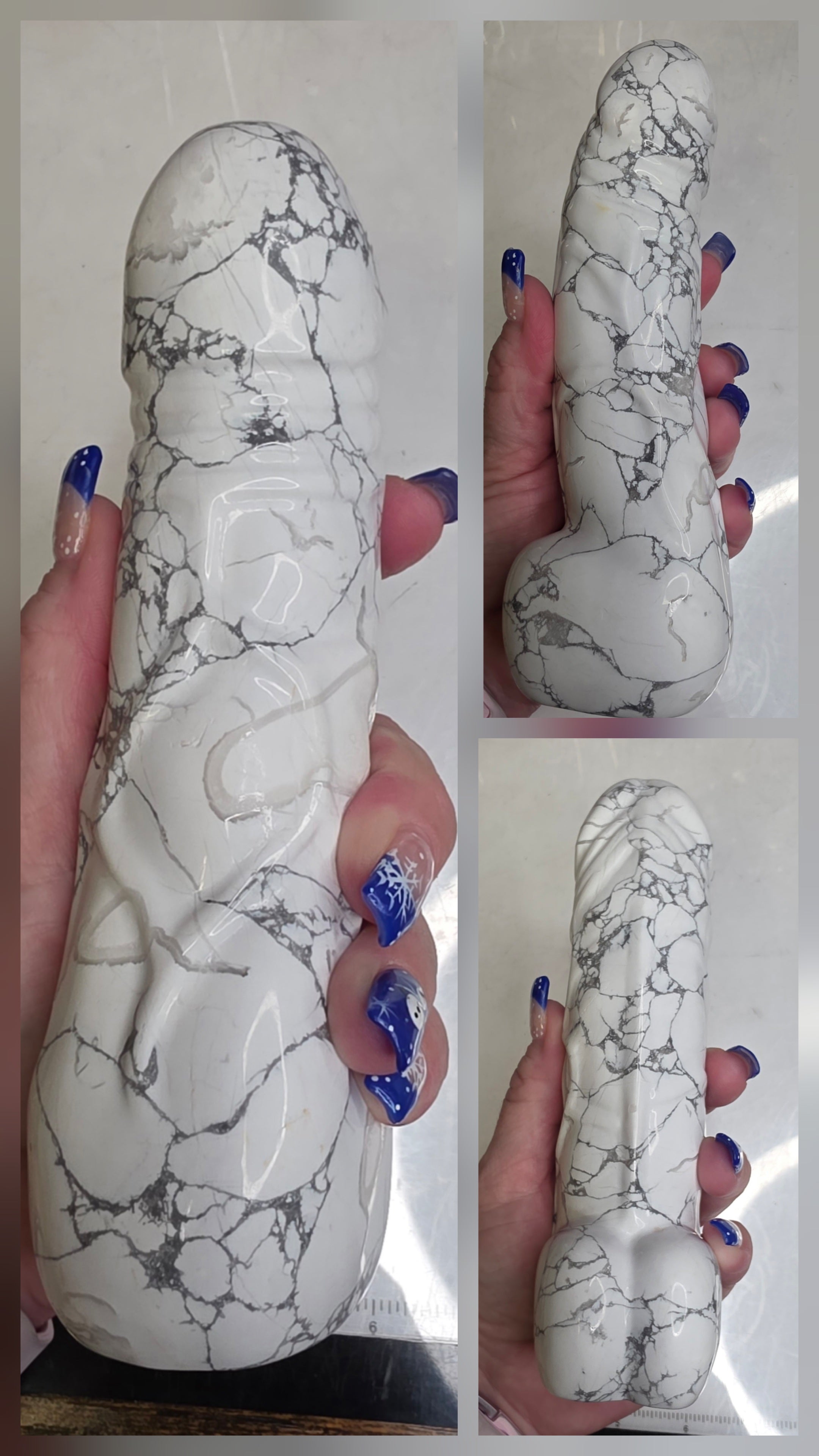Natural Crystal Lingam Carving | Sacred Crystal Sculpture