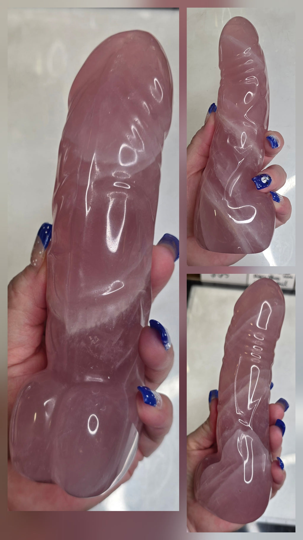 Natural Crystal Lingam Carving | Sacred Crystal Sculpture