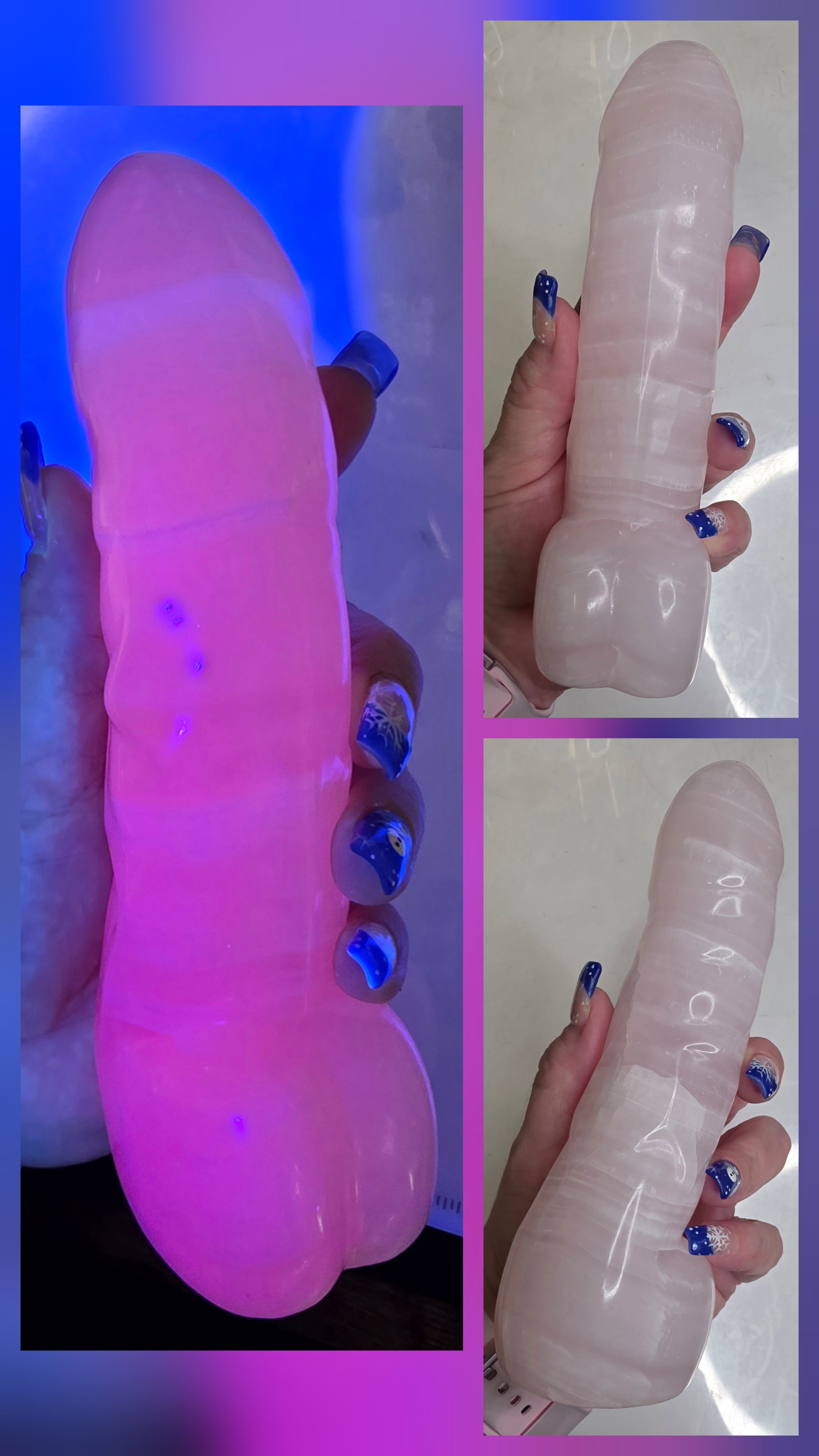 Natural Crystal Lingam Carving | Sacred Crystal Sculpture