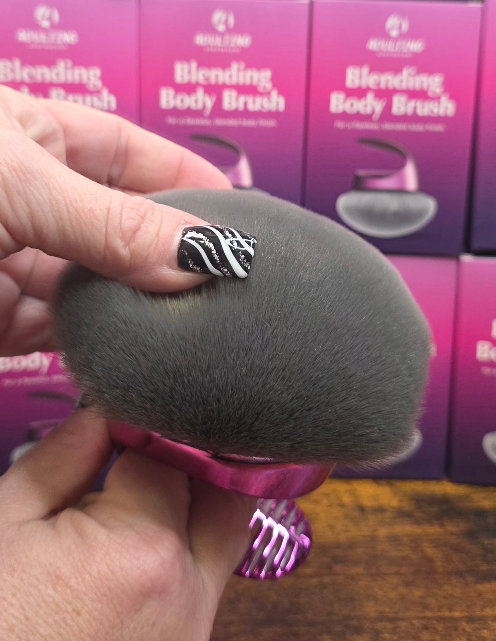 Adulting Apothecary Blending Body Brush | Ultra-Soft | Purple Velvet Bag Included