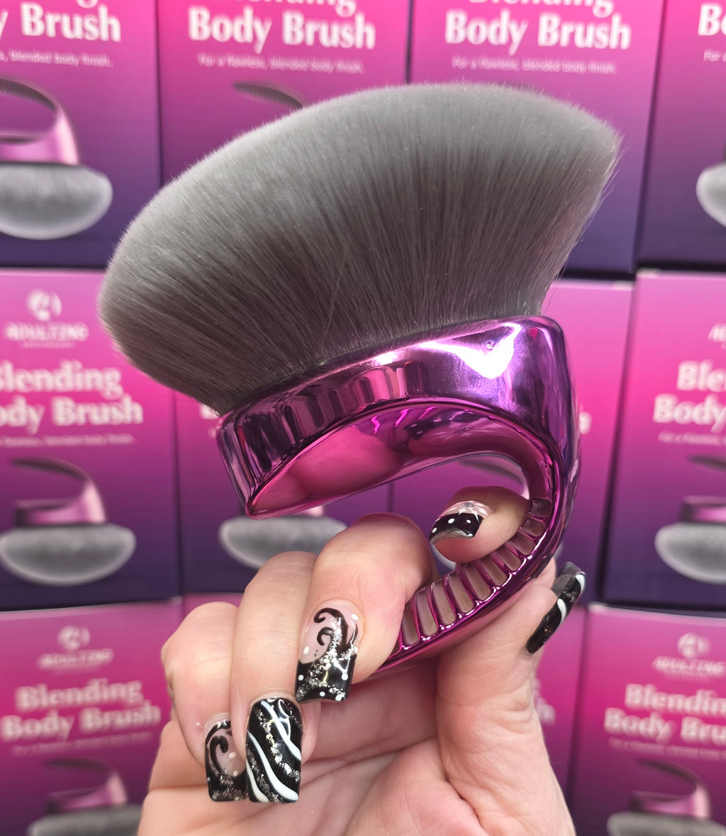 Adulting Apothecary Blending Body Brush | Ultra-Soft | Purple Velvet Bag Included