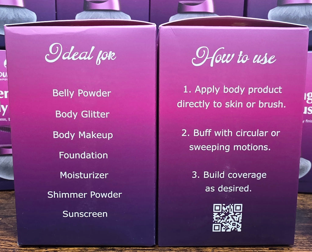 Adulting Apothecary Blending Body Brush | Ultra-Soft | Purple Velvet Bag Included