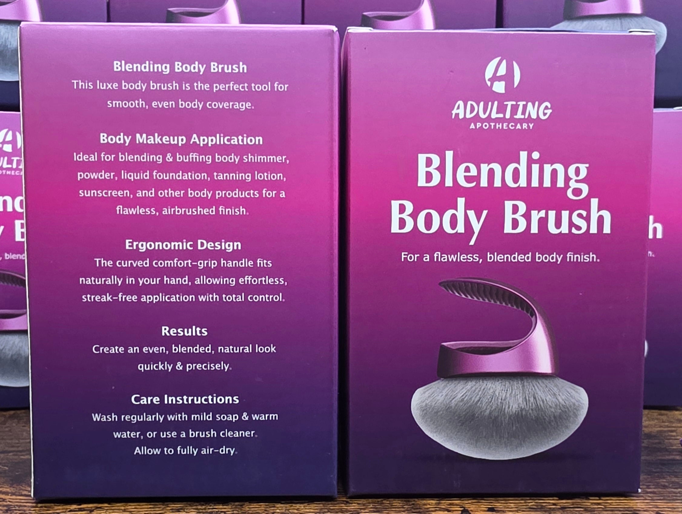 Adulting Apothecary Blending Body Brush | Ultra-Soft | Purple Velvet Bag Included