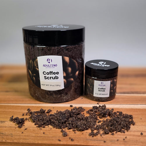 Adulting Apothecary All-Natural Coffee Scrub | Fresh Espresso & Vanilla Bean | 2.5oz or 19oz
