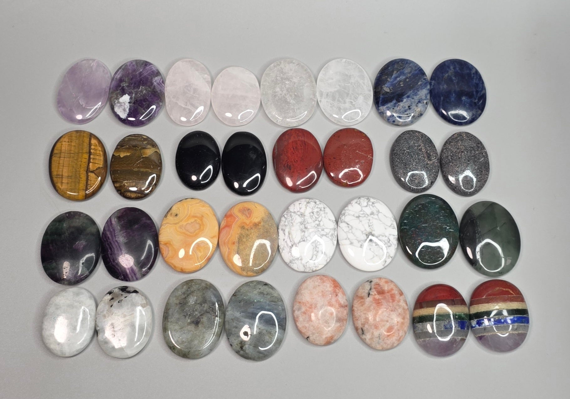 Crystal Worry Stones- Polished Thumb Stones