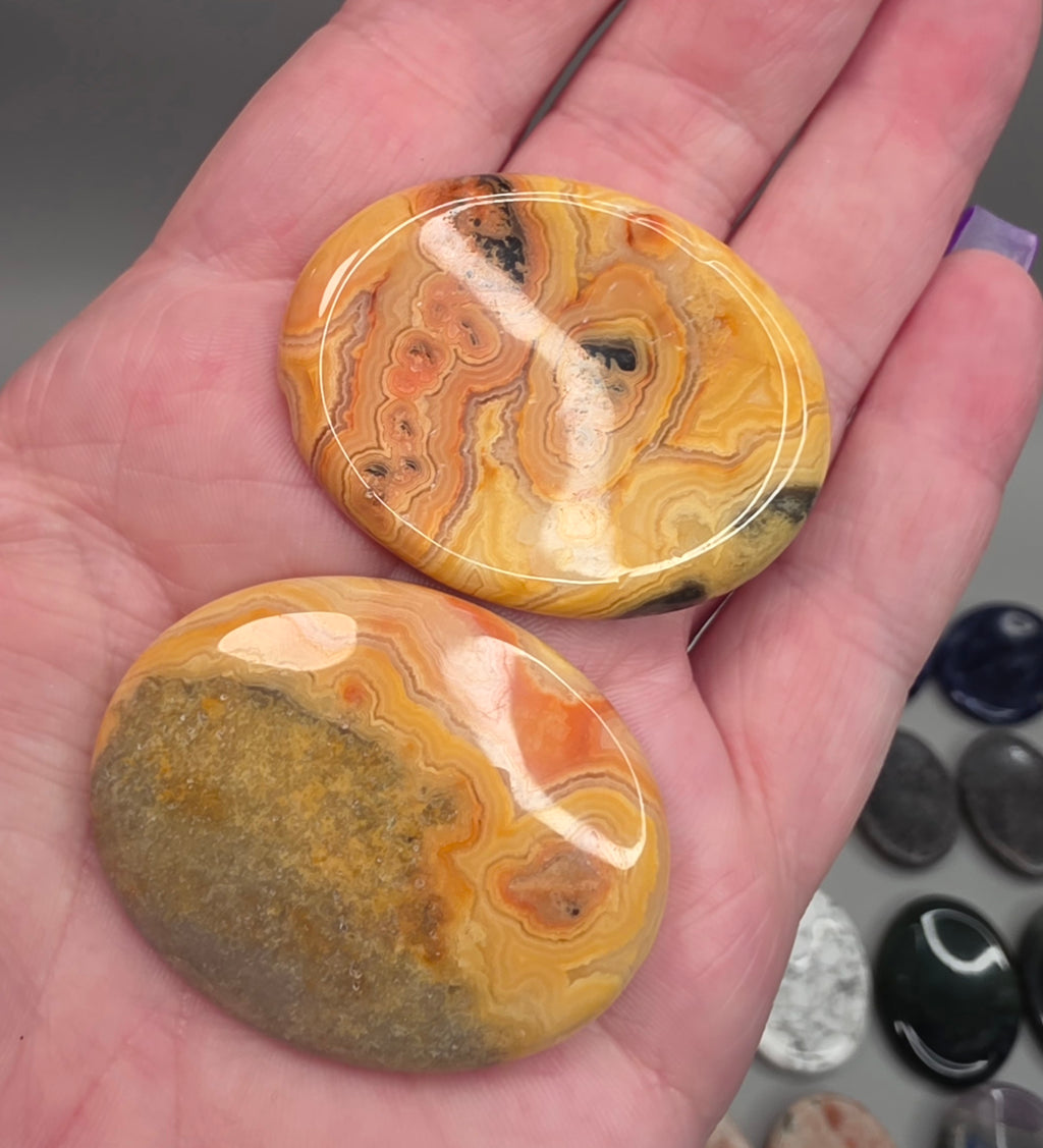 Crystal Worry Stones- Polished Thumb Stones