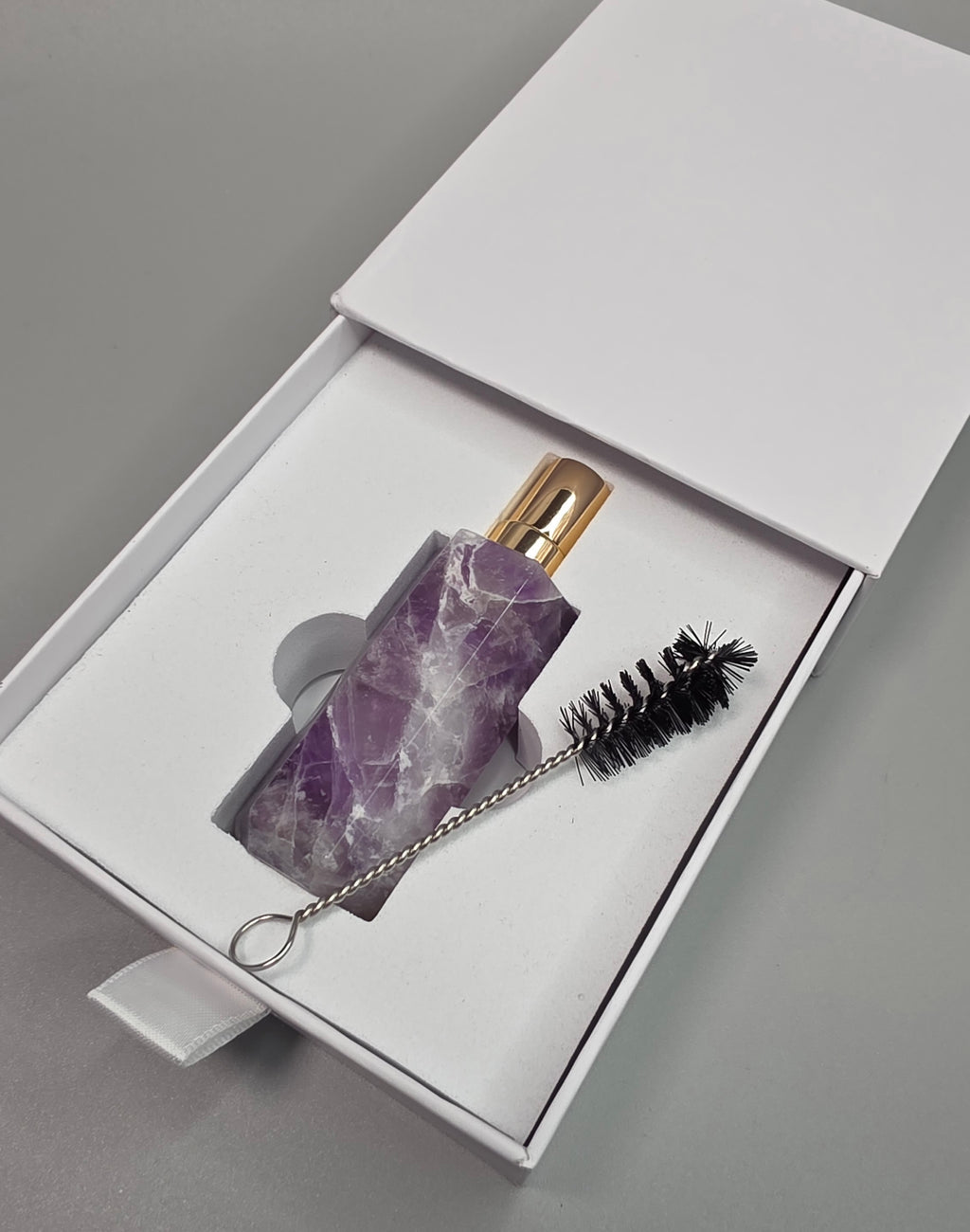 Natural Amethyst Refillable Perfume Bottle – 10 ml Crystal Atomizer