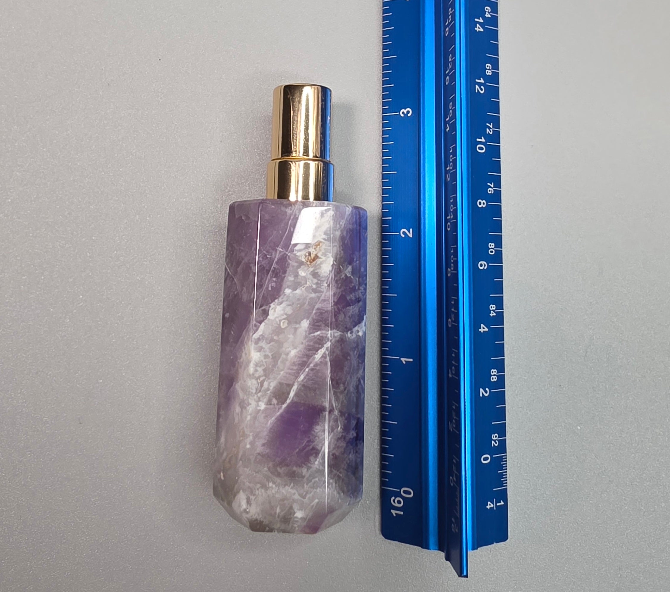 Natural Amethyst Refillable Perfume Bottle – 10 ml Crystal Atomizer