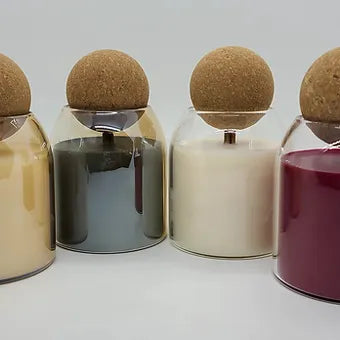 Cork Ball Glass Luxury Candles