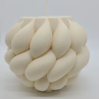 Rope Swirl Yarn Ball Pillar Candle