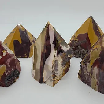 Mookaite Jasper Sharp Raw Semi Polished Tower Points