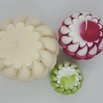 Rope Swirl Yarn Ball Pillar Candle