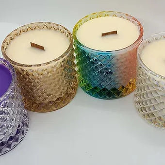 Geo Cut Luxury Glass Candles