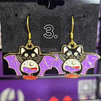 Halloween Charm Earrings- Sterling Silver