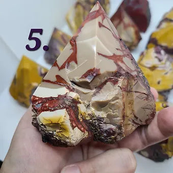 Mookaite Jasper Sharp Raw Semi Polished Tower Points