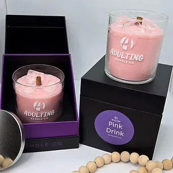 Latte & Pink Drink Candle