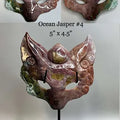 Hand carved Crystal Fox Masks with Stand
