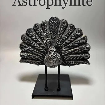 Hand carved Peacocks w/stand