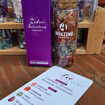 Zodiac & Intentions Crystal Chip Vials | 90ml | 24 Varieties | PVC Cards Included | Collect All
