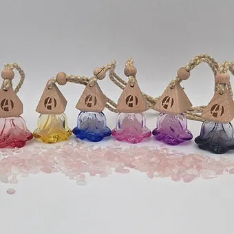 ACC Glass Rose Hanging Diffuser W/Rose Quartz