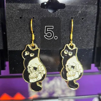 Halloween Charm Earrings- Sterling Silver
