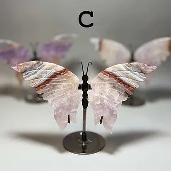 Crystal Butterflies- Hand Carved