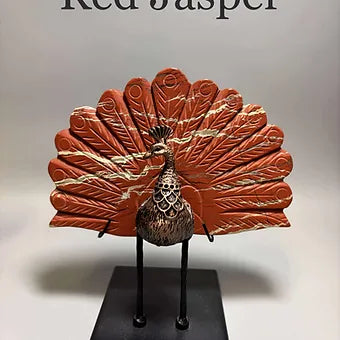 Hand carved Peacocks w/stand