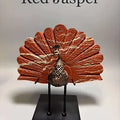 Hand carved Peacocks w/stand