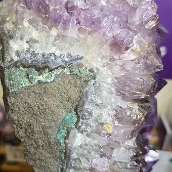 Extra Large Brazilian Amethyst Cluster | 25 lb. One of a Kind Statement Crystal | Stand Included