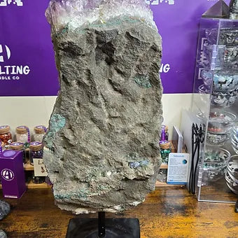 Extra Large Brazilian Amethyst Cluster | 25 lb. One of a Kind Statement Crystal | Stand Included