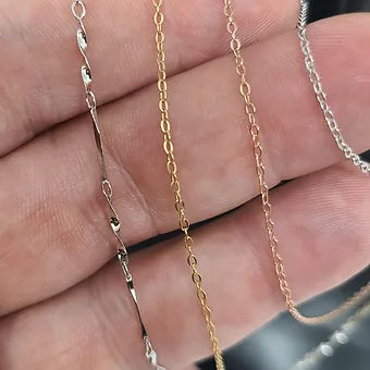 Italian 925 Sterling Silver Necklace Chains | 7 Styles | Rope, Dainty, Gold & Rose Gold