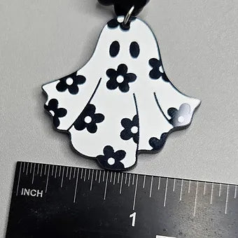 Cute Ghost Flower Acrylic Earrings
