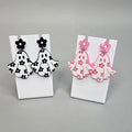Cute Ghost Flower Acrylic Earrings
